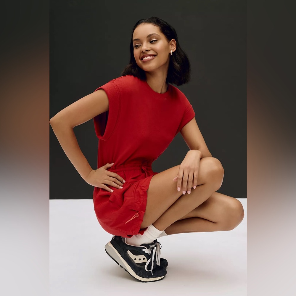 Red Sleeveless Mini Dress - Casual Women's Mini